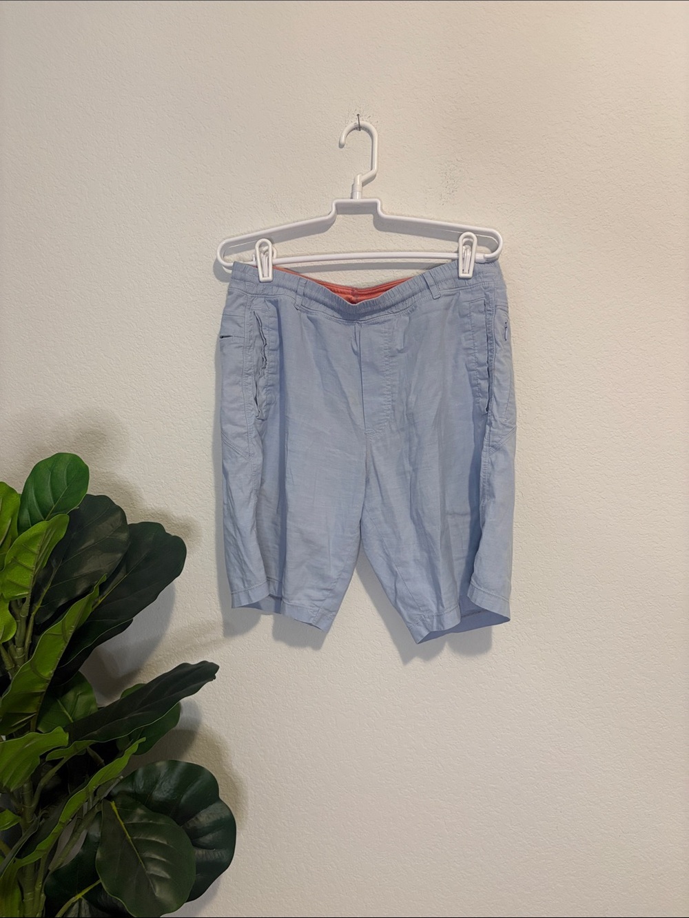 Birddogs Light Blue Men’s Flat Front Shorts Large long